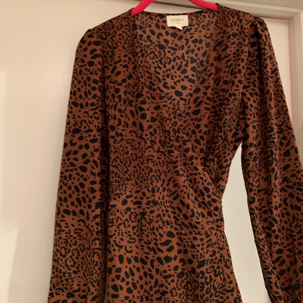 Cheetah print wrap dress